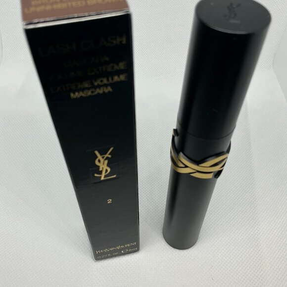 YSL YVES SAINT LAURENT LASH CLASH #02 BROWN 8ML .27fl oz EXTREME VOLUME MASCARA - Picture 4 of 5